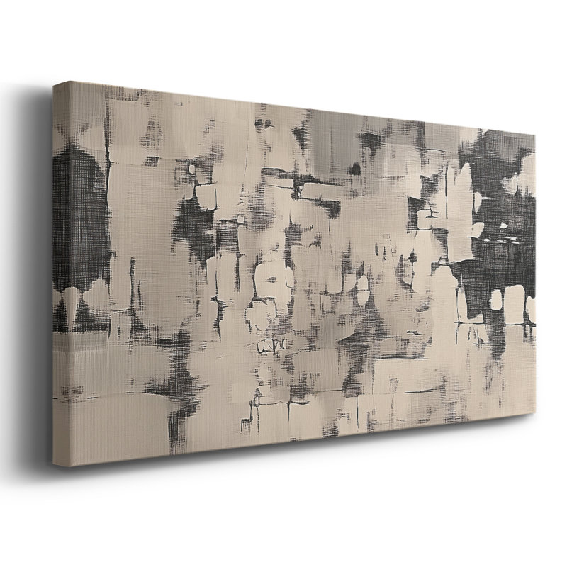Série abstraite-XXXV- Toile tendue avec châssis tendue, prête à être accrochée, H 25 po x l 49 po, Doré