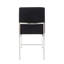 Ensemble de 2 chaises d'appoint en velours noir élégant avec pieds en acier inoxydable, siège rembourré à haut dossier