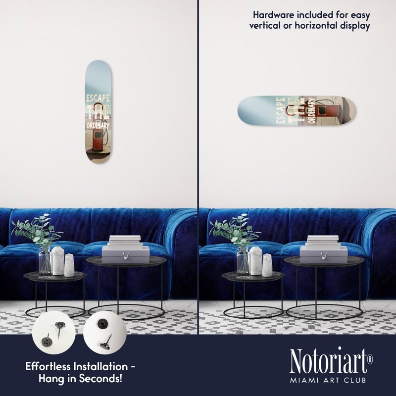 Décoration murale rétro en acrylique à découpes rétro facile à découper par Notoriart, 1 panneau de 8 po x 32 po