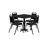 36'' Square Laminate Table Set with X-Base and 4 Trapezoidal Back Banquet Chairs-24678180