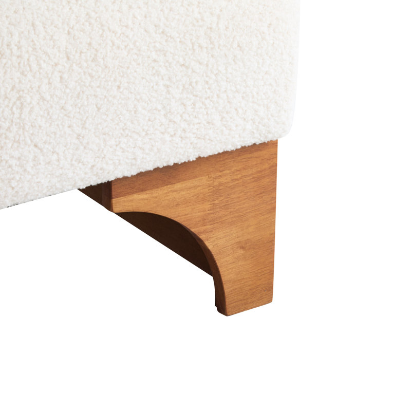 Méridienne Sleek Natural Boucle, Beige / Naturel