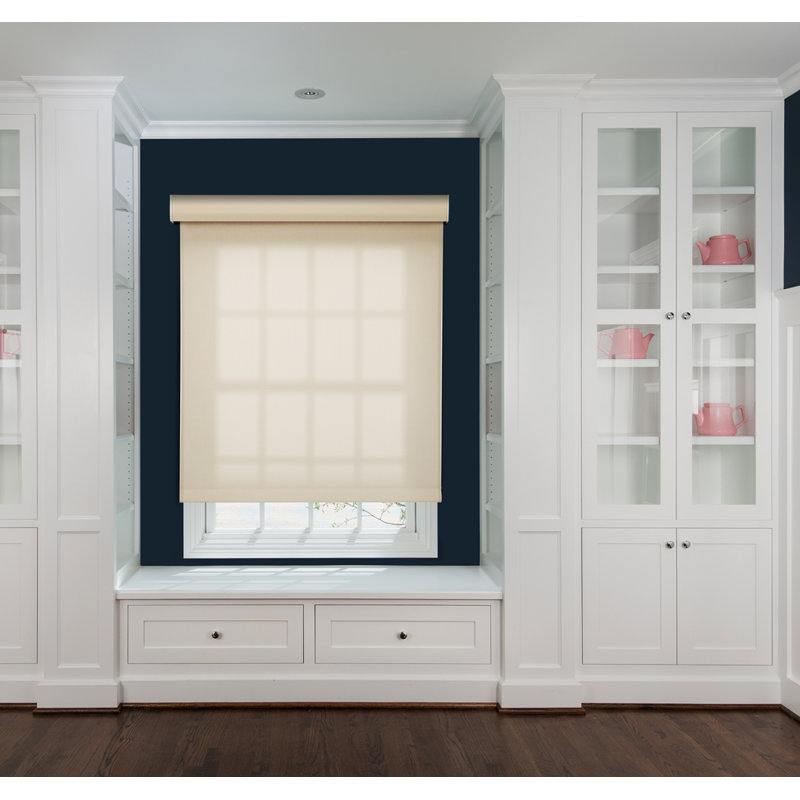 Store à enroulement rond sans fil 1% Linen Avenue, Mousseline, L 42,75 po x L 48 po