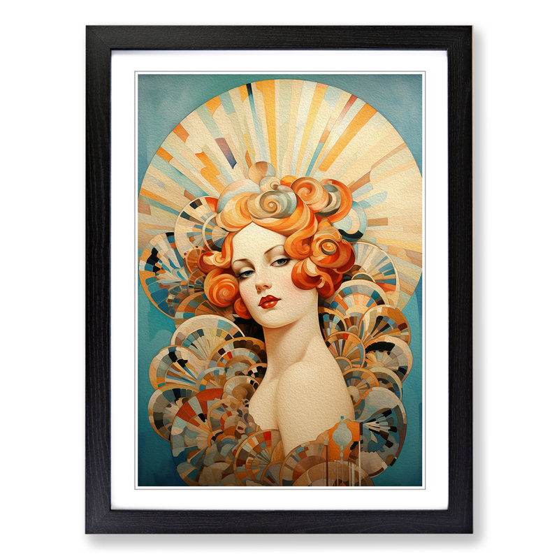 Seashell Deco - Framed Print, 34cm H x 25cm W x 2cm D, Black Framed
