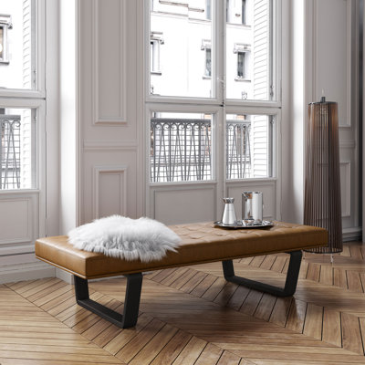 Banc en cuir véritable Cerro