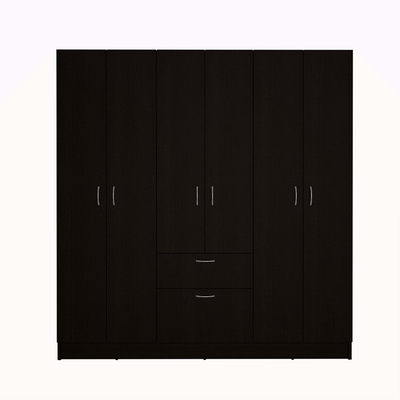 Armoire à six portes, trois armoires, chaussures à tiroirs cachés