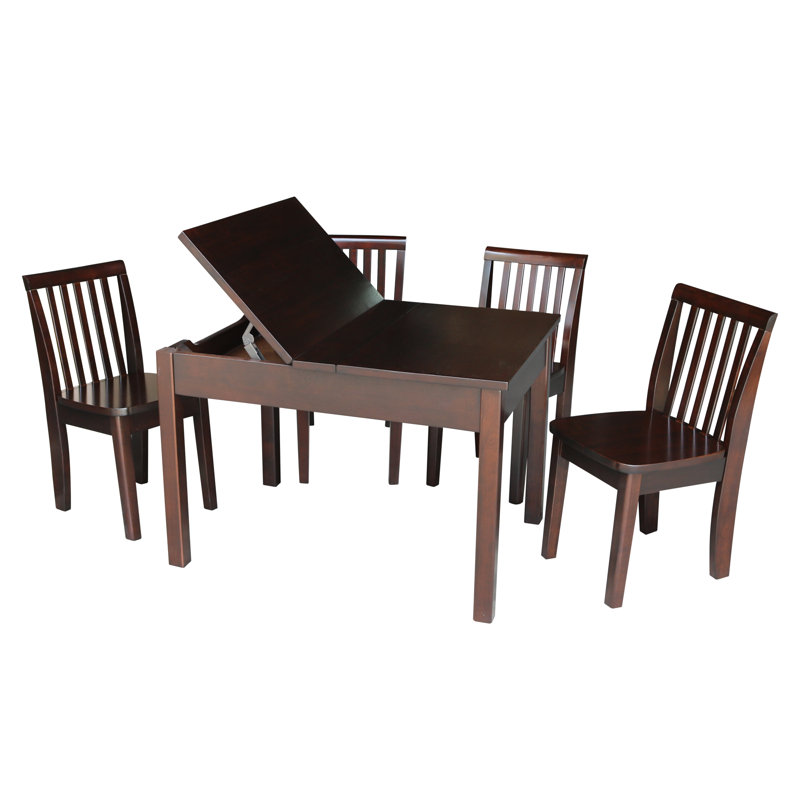 Ensemble de table et de chaises pour enfants Charbel, Moka riche