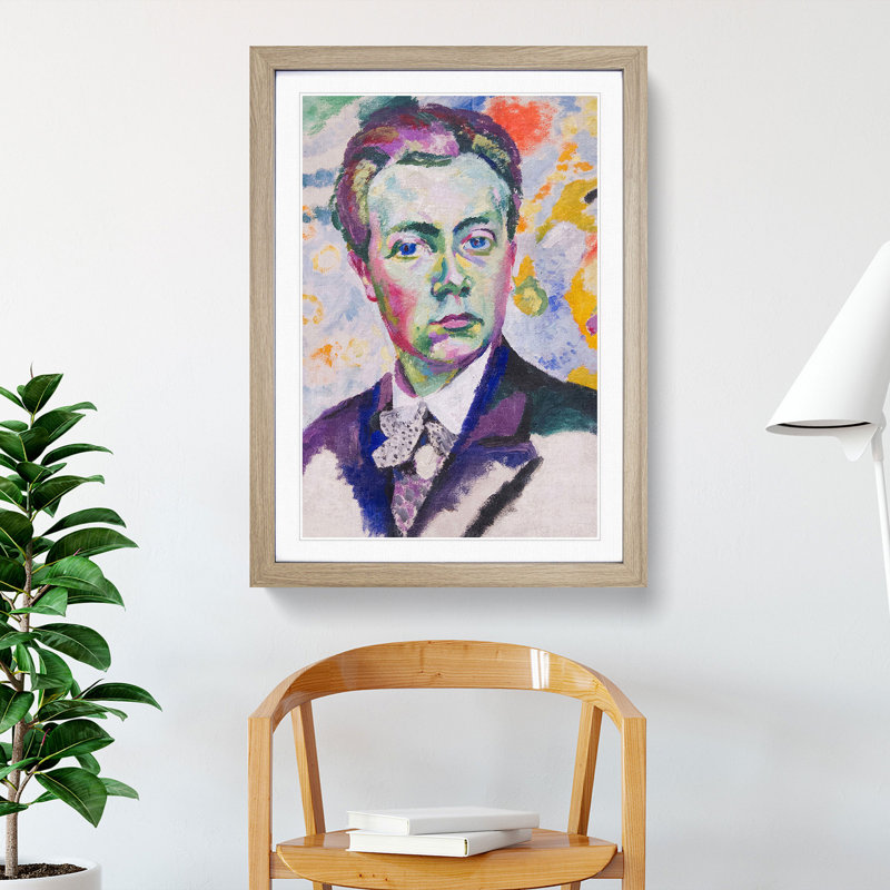 Robert Delaunay Self-Portrait by Robert Delaunay - Picture Frame Painting, 48cm H x 36cm W x 2cm D, Oak Framed