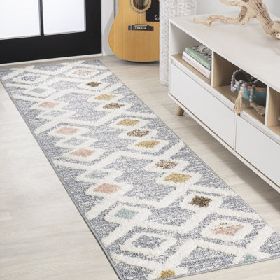 Dermott Trellis High-Low Multi/Gray Rug