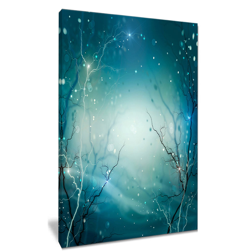 « blue winter imaginaire forest », impression, H 20 po x l 12 po x P 1po, Toile tendue avec châssis