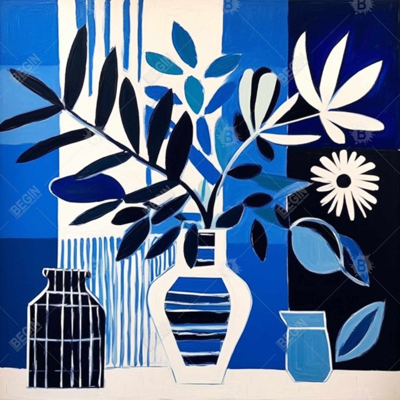 Blue Living - Fleurs de chambre à coucher pour décoration intérieure