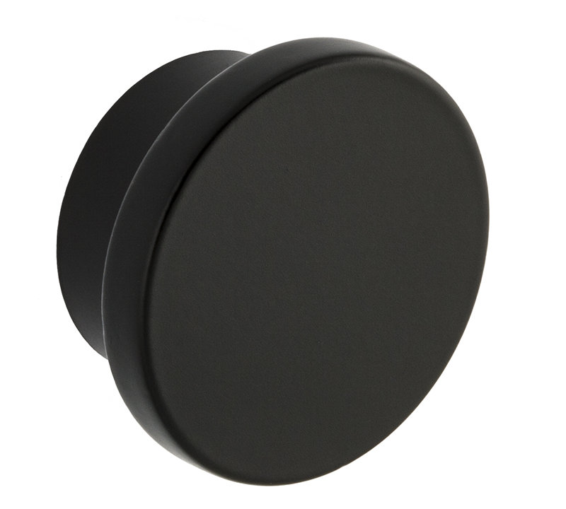 Ethan 1-5/8" Diameter Matte Black Oversized Round Cabinet Knob Multipack, Matte Black, 1 5/8"