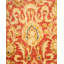 Tapis unique noué à la main Wolverton - orange, 6 pi 1 po x 9 pi 4 po