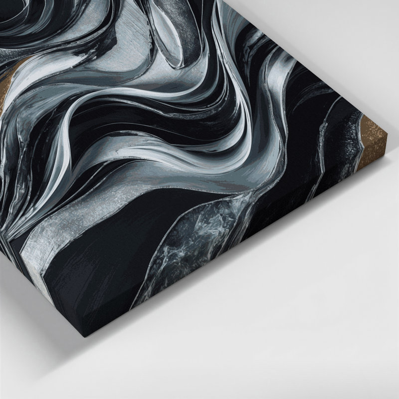 Lyrical Abstraction 45 Black Canvas Wall Art