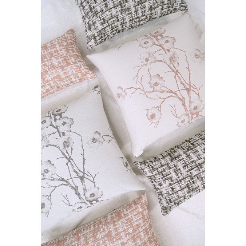 Zahwe Outdoor Throw Pillow, Rose, Rectangle 12"H x 24"W