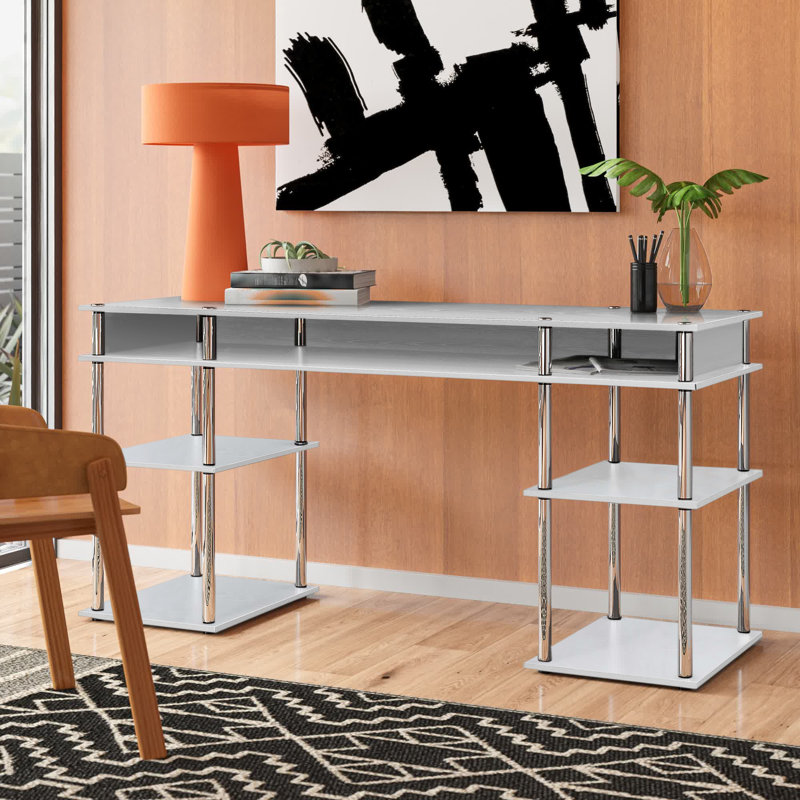 Steel Writing Desk, White
