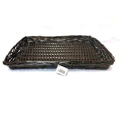 Plateau rectangulaire en saule teint