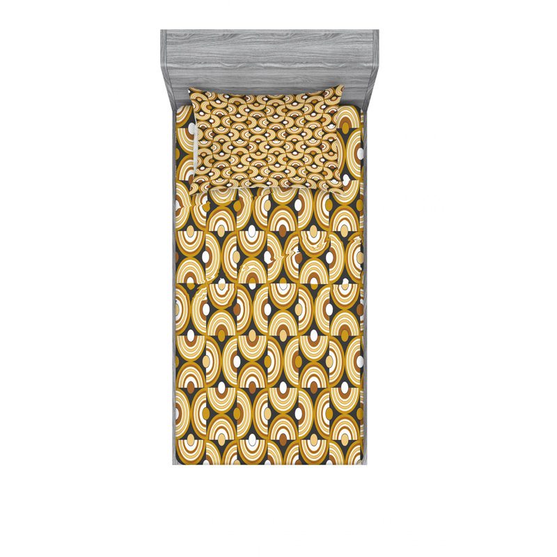 Ensemble de draps Funky Motif Forms, Ensemble de draps pour lit simple TG avec drap-hou