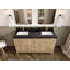 Teck d'Atlanta 60 po X P 22 po De salle de bain à double lavabo gris clair Quartz
