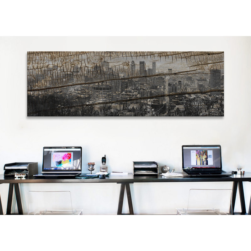 « montréal, canada, impression panoramique sur toile », H 12 po x l 36 po x P 0,75 po