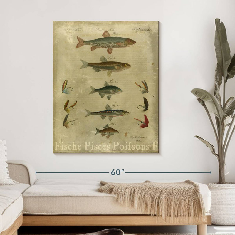 Poissons, composition I, H 45 po x l 36 po