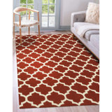 Flatweave Wool Geometric Area Rug