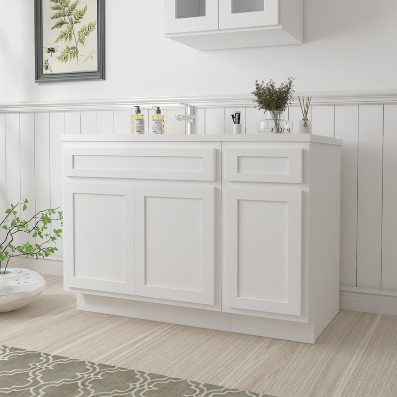 48 base de meuble-lavabo simple seulement, Blanc