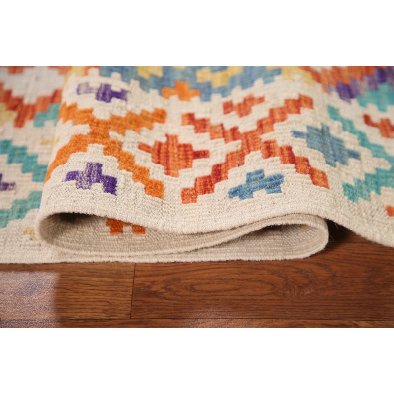 Multolor Kilim Reversible Wool Rug 4x6