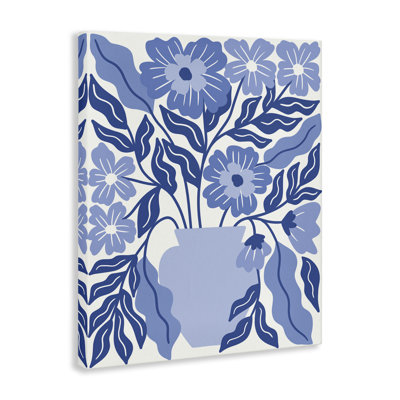 Blue & White Flower Vase Canvas Wall Art by Taylor Shannon Designs