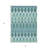 3' X 5' Teal Blue Aqua And Mint Green Southwestern Washable Indoor Outdoor Area Rug