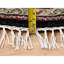 Tapis rond en laine et soie Tebraz Mahi noir 5 pi x 5 pi 175 KPSI E4D1686C0D4842D5AFC08EFC1CFB279A