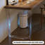 Bureau en L en bois massif avec base en acrylique-923348785
