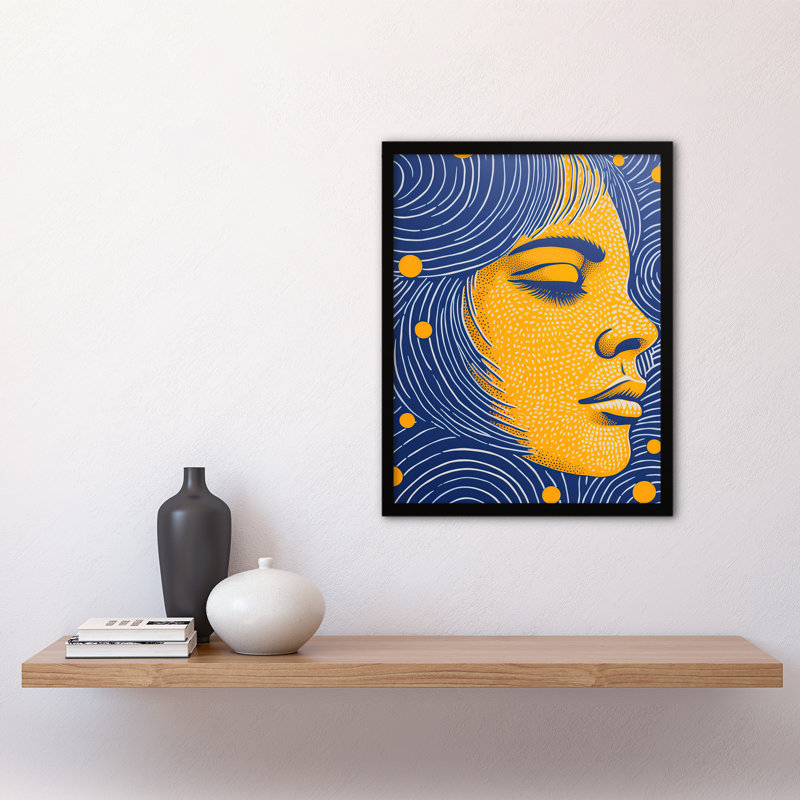 Dreaming Indigo Abstract - Single Picture Frame Print