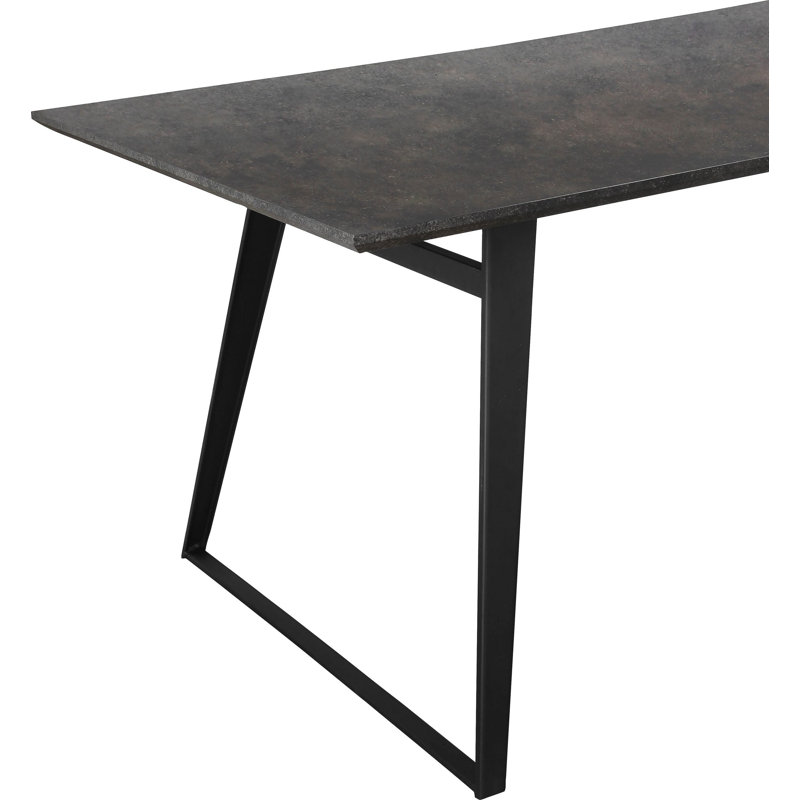 Baidy Metal Base Dining Table, 100cm W x 200cm L