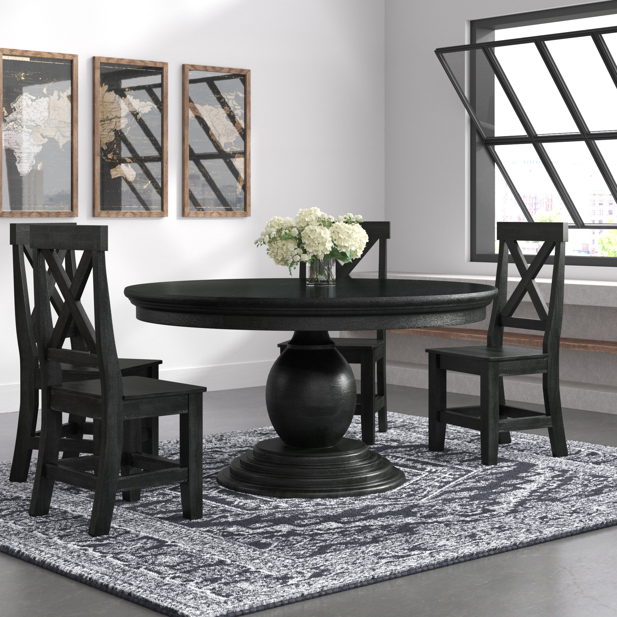 Pine discount dining set