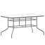 Table rectangulaire en verre trempé de 31,5 po x 55 po avec trou pour parasol Amlie-87144391