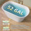 51" Freestanding Soaking Acrylic Bathtub in Glossy White Contemporary Stand Alone Tub