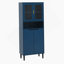  Grande armoire de rangement à 4 portes avec étagère réglable en verre trempé pour le salon-1847677592