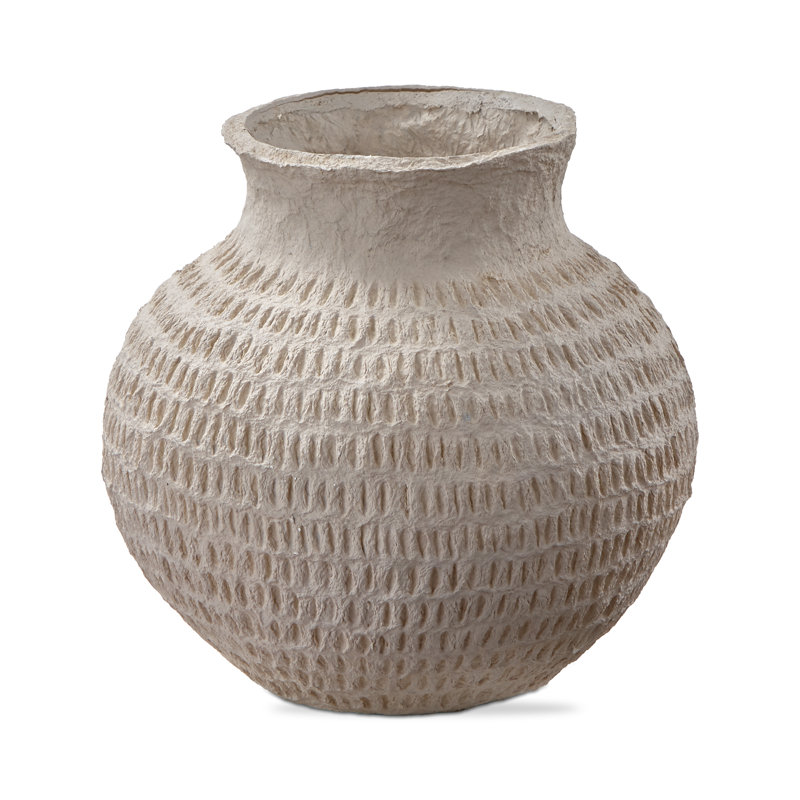 Paper Mache Gray Vase