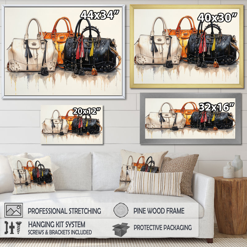Sac de mode minimaliste Envy IV - imprimé, Toile tendue, H 30 po x l 40 po x P 1,5 po