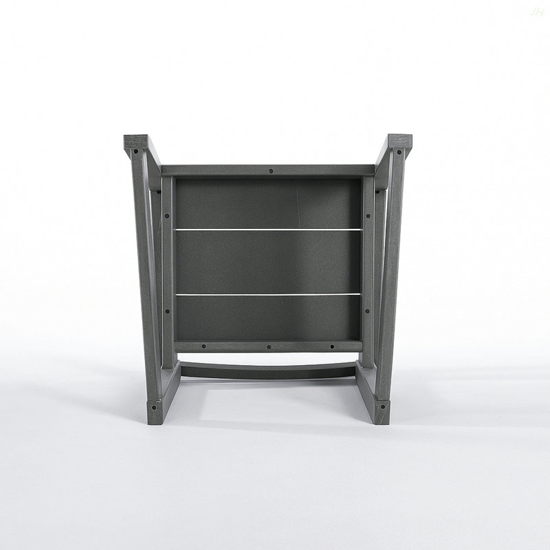 Grey HDPE Outdoor & Garden Armchairs With  Backres Modernist Designt Chairs, Gray