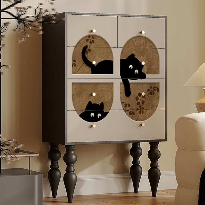 Armoire décorative française de style crème