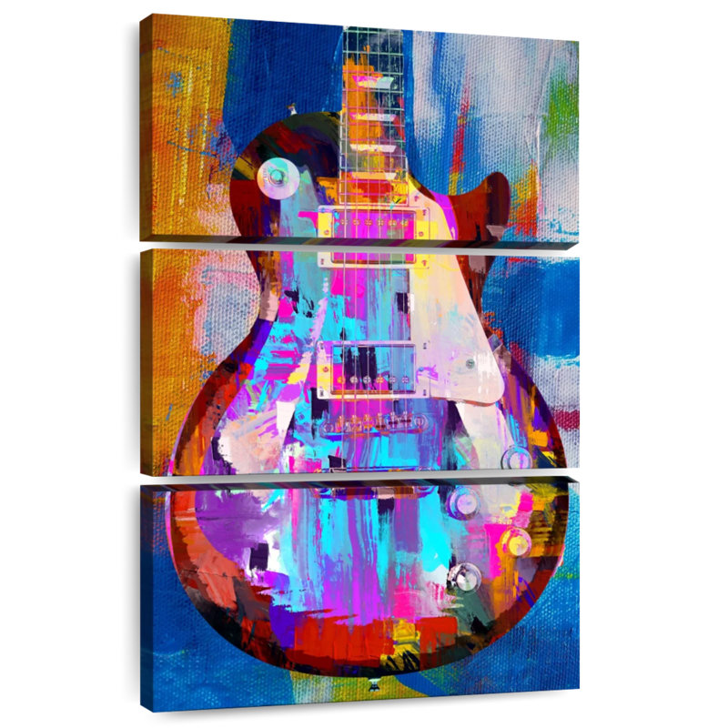 Abarca Painted Les Paul, 57" H x 36" W