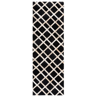 Studio Leather 103 Hand Woven Leather Geometric Rug