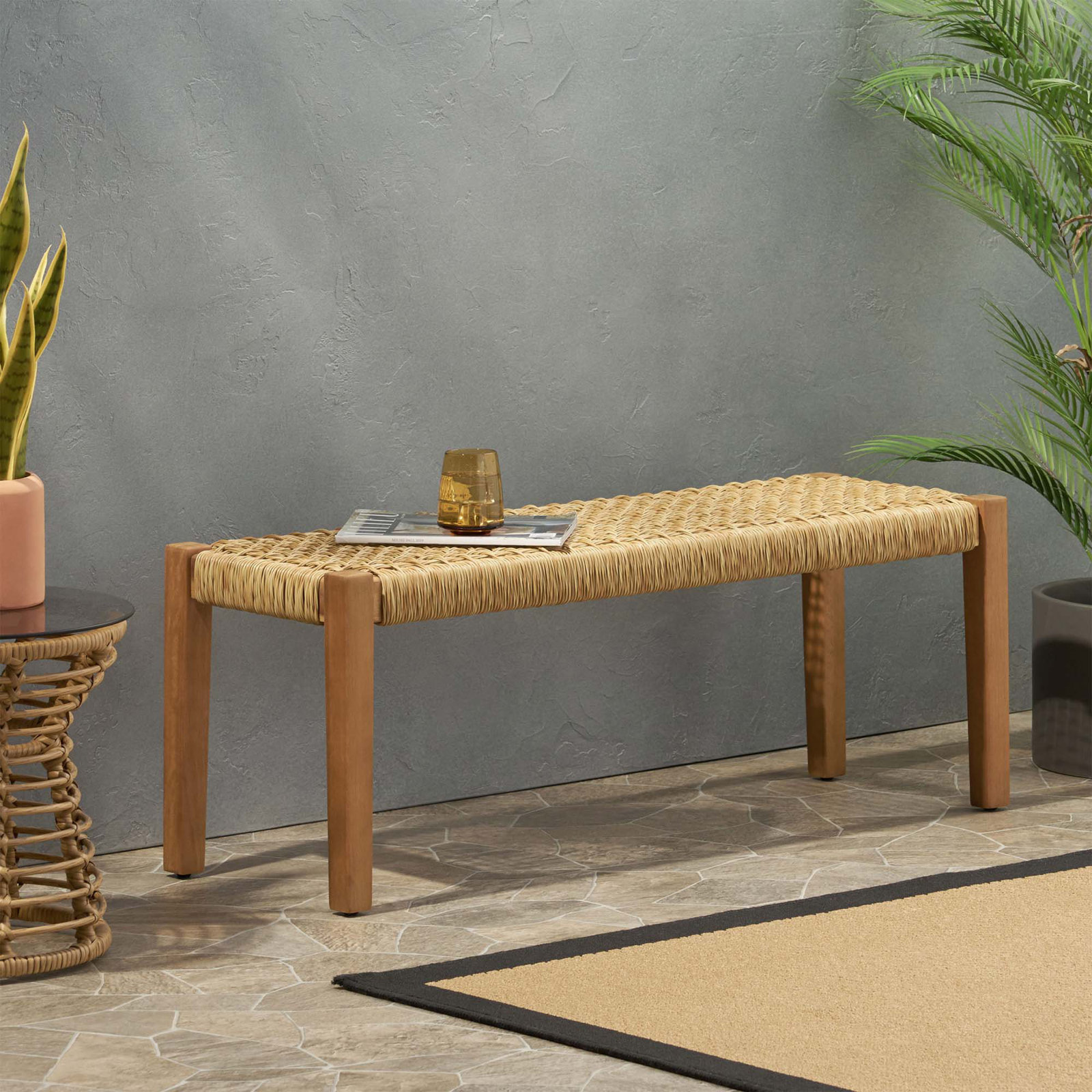 43.25'' Acacia Outdoor Bench