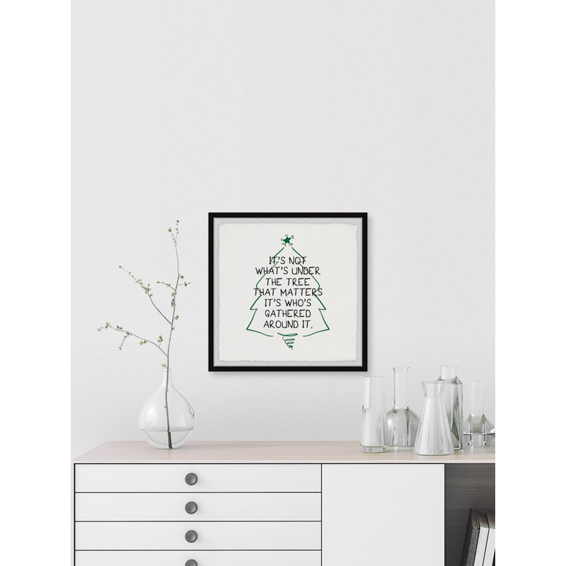 Under The Christmas Tree - Single Picture Frame Print, 45cm H x 45cm W x 3.81cm D