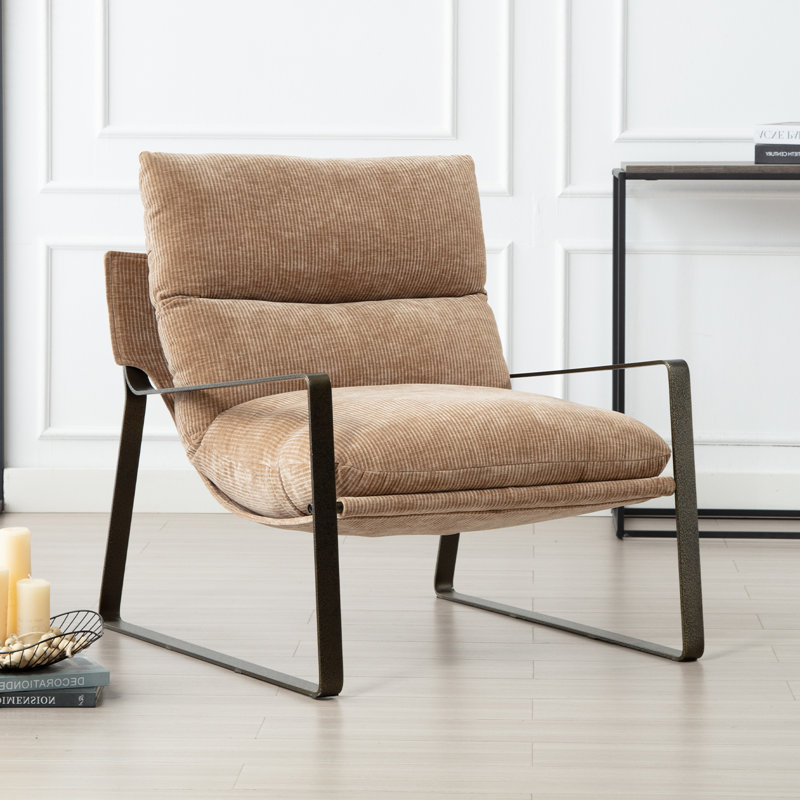 Fauteuil 29,75 pouces Cidem, Velours côtelé kaki