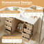 Freestanding Standard Free Standing Single Double Single Vanity Bathroom Vanity With Stone Top