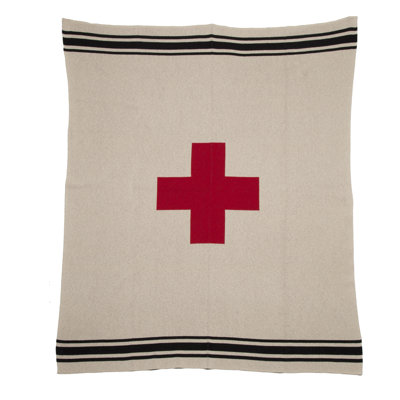 Swiss Cross with Stripes Throw