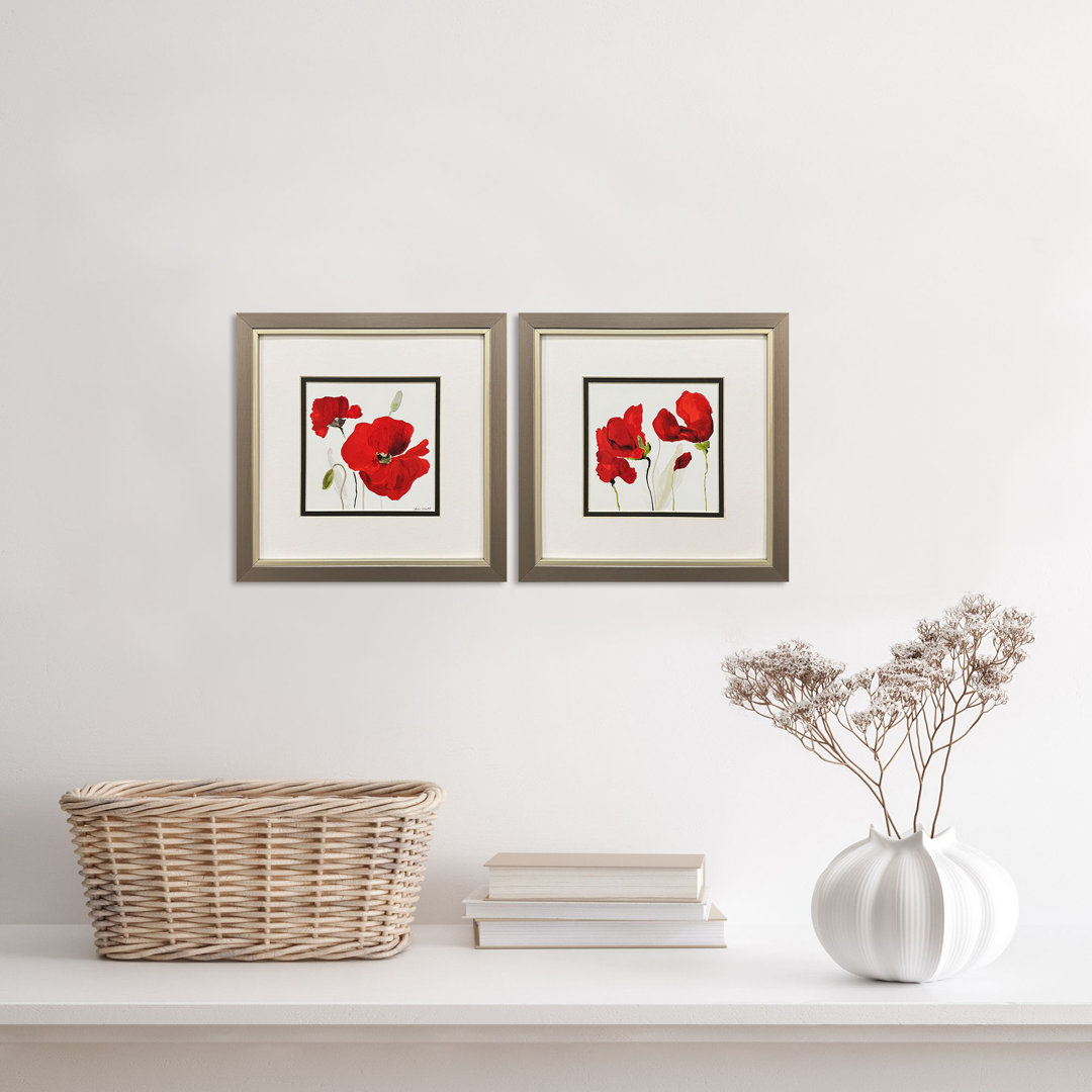 " Red Poppy " 2 - Pieces Alcott Hill®