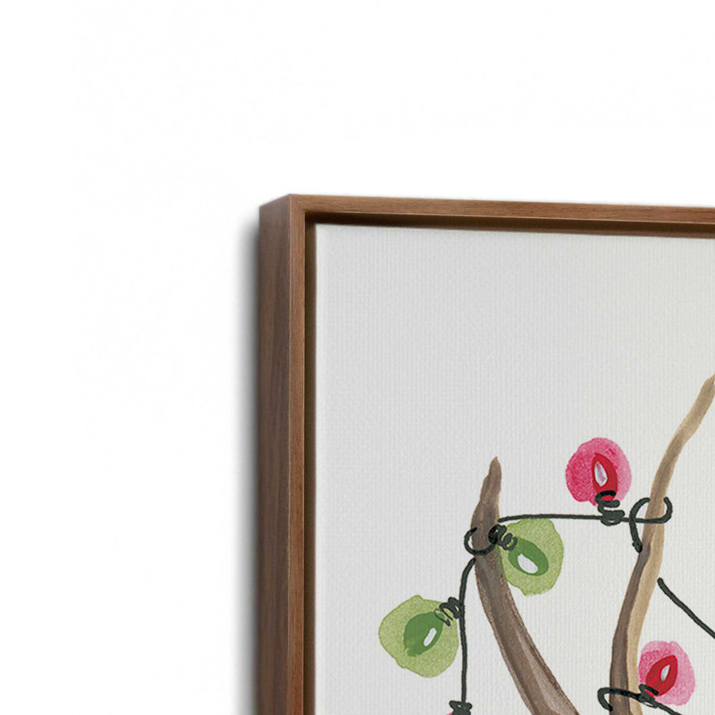 «Light Tangled Reindeer» par Yvette St. Amant, reproduction d'art, H 48 po x l 36 po, Brun, Cadre flottant